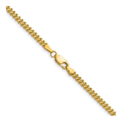 14K Yellow Gold 2mm Franco Chain – view 4