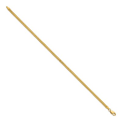 14K Yellow Gold 2mm Franco Chain Bracelet – view 3