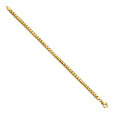 14K Yellow Gold 3.7mm Franco Chain Bracelet – view 3