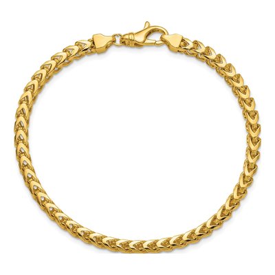 14K Yellow Gold 3.7mm Franco Chain Bracelet – view 5