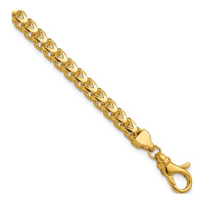 14K Yellow Gold 3.7mm Franco Chain Bracelet