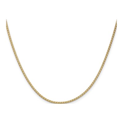 14K Yellow Gold 1.9mm Flat Wheat Chain – view 4