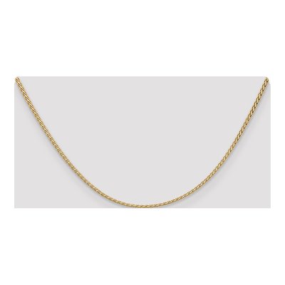 14K Yellow Gold 1.9mm Flat Wheat Chain – view 6