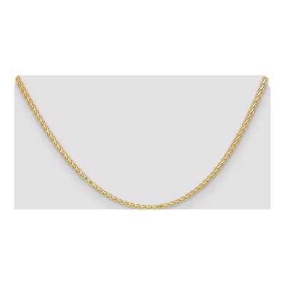 14K Yellow Gold 2.3mm Flat Wheat Chain – view 4