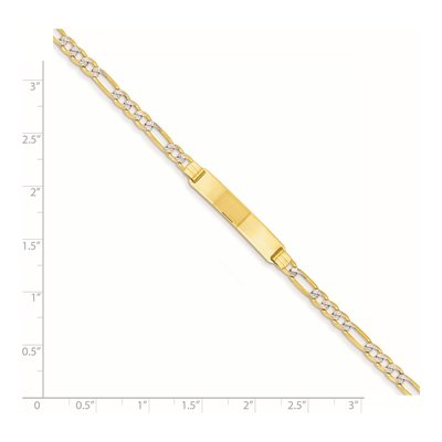 14K Yellow Gold Figaro ID Bracelet – view 5