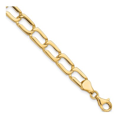 14K Yellow Gold 9mm Link Chain Bracelet