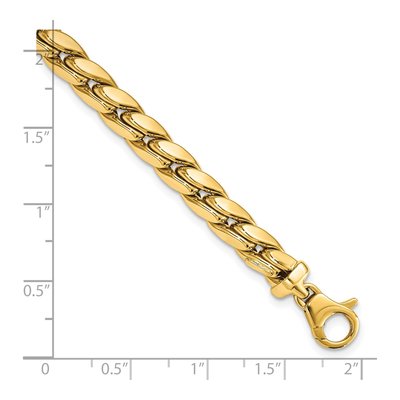 14K Yellow Gold 6.3mm Curb Link Chain Bracelet – view 3