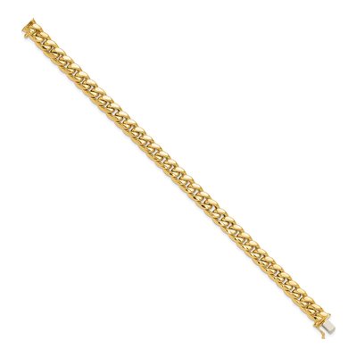 14K Yellow Gold 8.9mm Hollow Curb Chain Bracelet – view 2