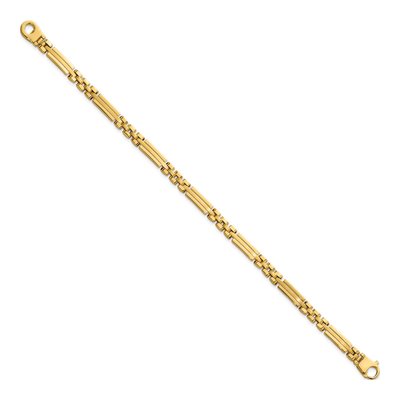 14K Yellow Gold 5mm Fancy Multi-Link Chain Bracelet – view 3
