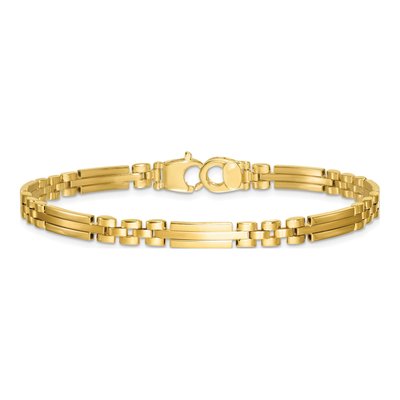 14K Yellow Gold 5mm Fancy Multi-Link Chain Bracelet – view 4