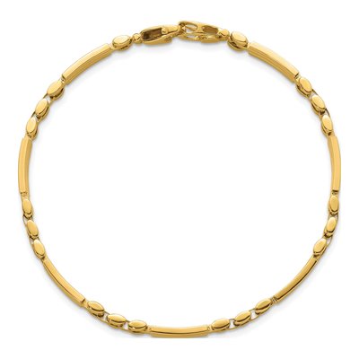 14K Yellow Gold 5mm Fancy Multi-Link Chain Bracelet – view 5