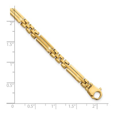 14K Yellow Gold 5mm Fancy Multi-Link Chain Bracelet – view 6