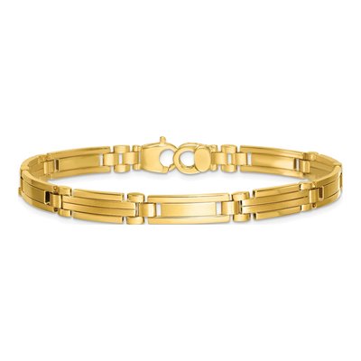 14K Yellow Gold 6.7mm Multi-Link Bar Chain Bracelet – view 4