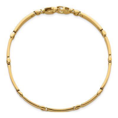 14K Yellow Gold 6.7mm Multi-Link Bar Chain Bracelet – view 5