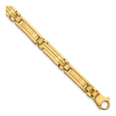 14K Yellow Gold 6.7mm Multi-Link Bar Chain Bracelet