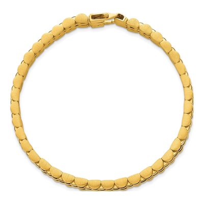 14K Yellow Gold 10mm Fancy Link Chain Bracelet – view 5