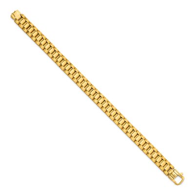 14K Yellow Gold 10.2mm Fancy Link Chain Bracelet – view 3