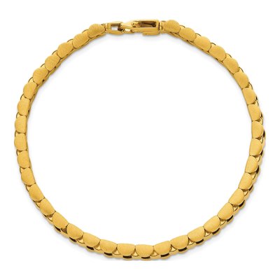 14K Yellow Gold 10.2mm Fancy Link Chain Bracelet – view 5