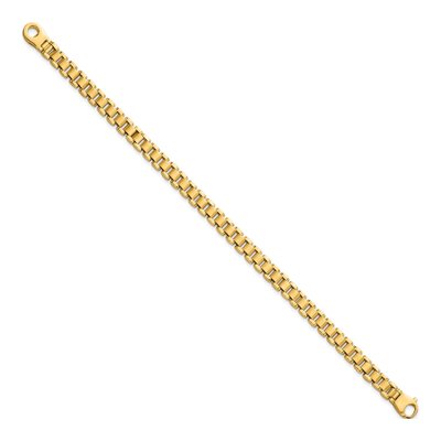 14K Yellow Gold 6.23mm Fancy Link Chain Bracelet – view 3