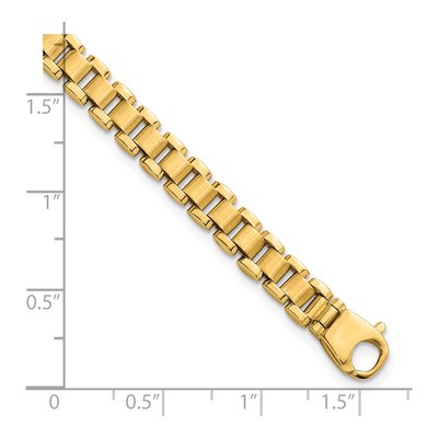 14K Yellow Gold 6.23mm Fancy Link Chain Bracelet – view 6