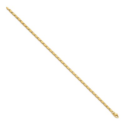14K Yellow Gold 2.6mm Chevron Link Chain Bracelet – view 3