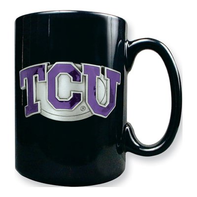 TCU Horned Frogs Black Ceramic Mug