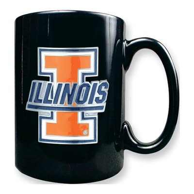 University of Illinois Black Ceramic Mug