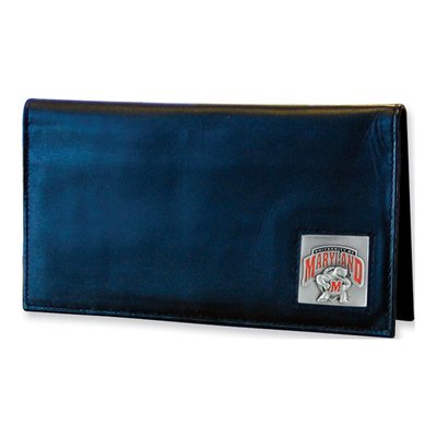 Maryland Collegiate Deluxe Embossed Leather Checkbook
