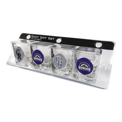 Colorado Rockies 4-Piece Shot Glass Set