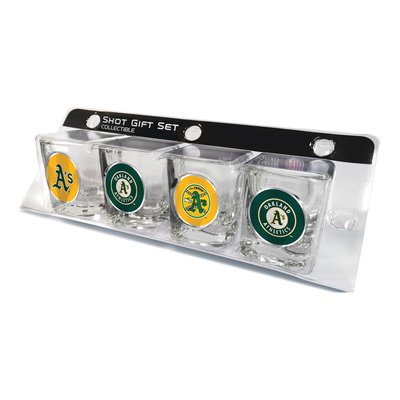 Oakland Athletics 4-Piece Shot Glass Set