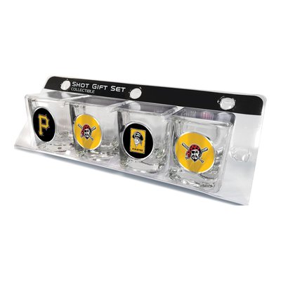 MLB Pittsburgh Pirates 4-Piece Shot Glass Set
