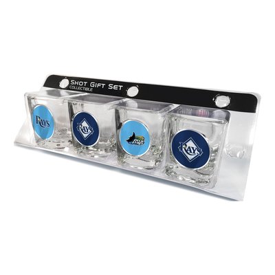 MLB Tampa Bay Rays 4-Piece Shot Glass Set