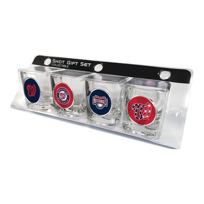 Washington Nationals 4-Piece Shot Glass Set