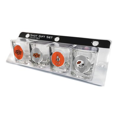 Oklahoma State University NCAA 4-Piece Shot Glass Set