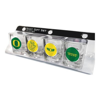 University of Oregon NCAA 4-Piece Shot Glass Set