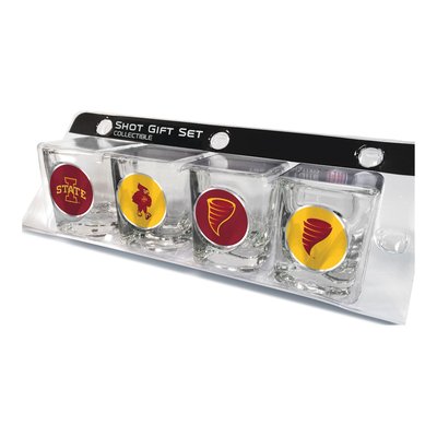 Iowa State University NCAA 4-Piece Shot Glass Set