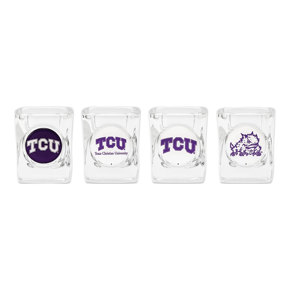 TCU 4-Piece Collegiate Shot Glass Set
