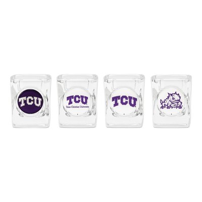 TCU 4-Piece Collegiate Shot Glass Set