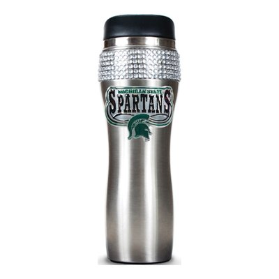 Michigan St Jeweled 14 oz Stainless Steel Tumbler