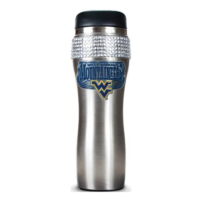 W Virginia U Jeweled 14 oz Stainless Steel Tumbler