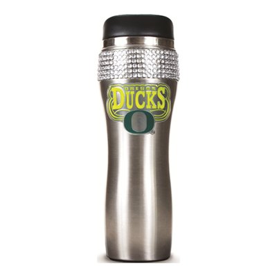 U Of Oregon Jeweled 14 oz Stainless Steel Tumbler