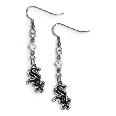 Chicago White Sox Crystal Dangle Earrings