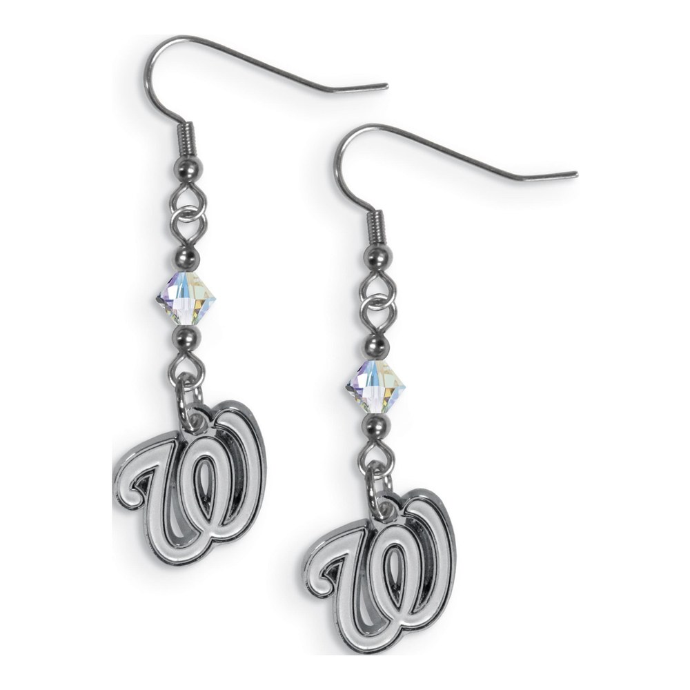 Washington Nationals Crystal Dangle Earrings