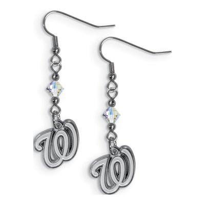 Washington Nationals Crystal Dangle Earrings