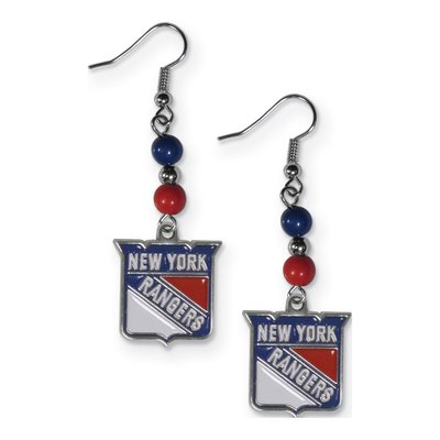 NY Rangers Fan Dangle Earrings