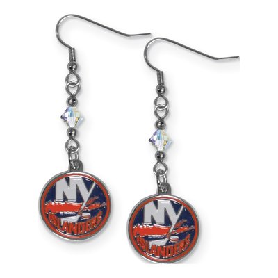 NY Islanders Crystal Dangle Earrings