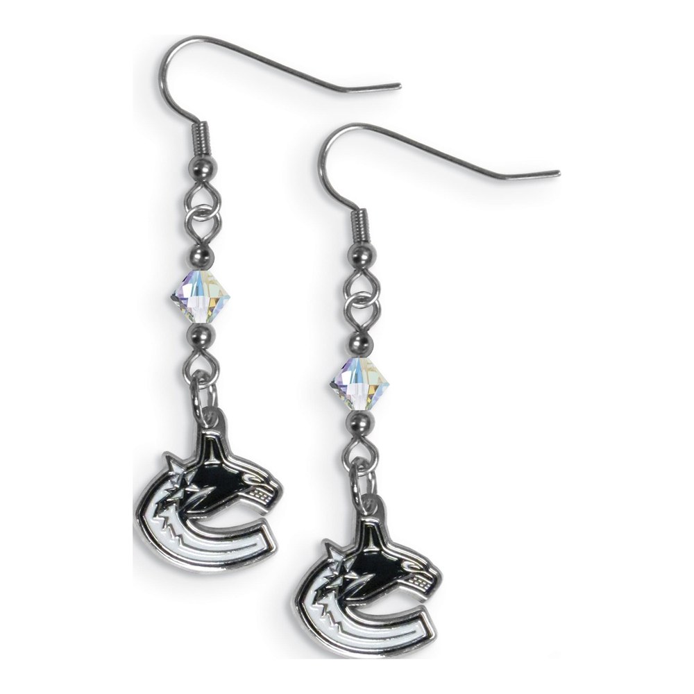 NHL Vancouver Canucks Crystal Dangle Earrings