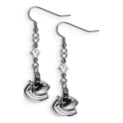 NHL Vancouver Canucks Crystal Dangle Earrings