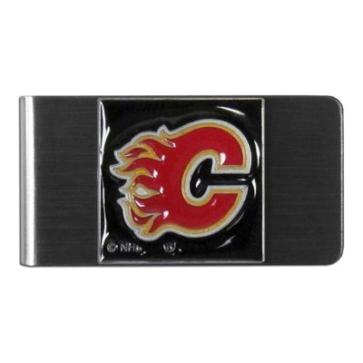 Calgary Flames Stainless Steel Money Clip