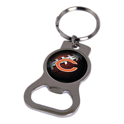 Chicago Bears Silver-Tone Bottle Opener Key Ring